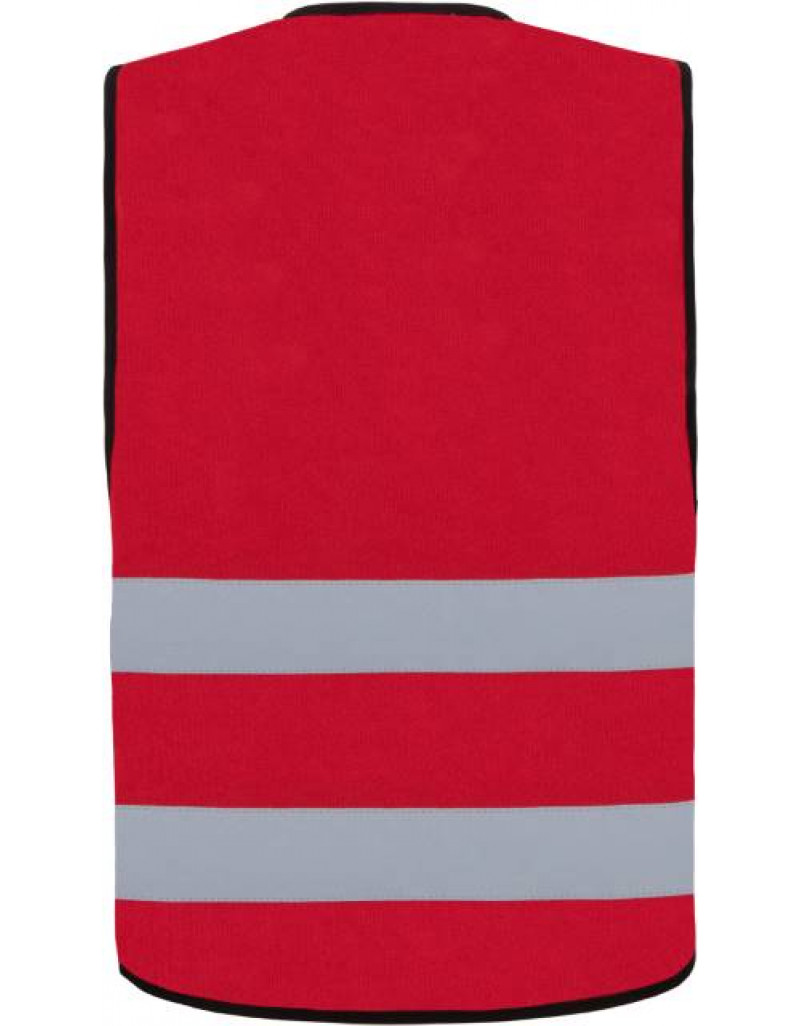 Vestă de lucru cu fermoar și elemente reflectorizante